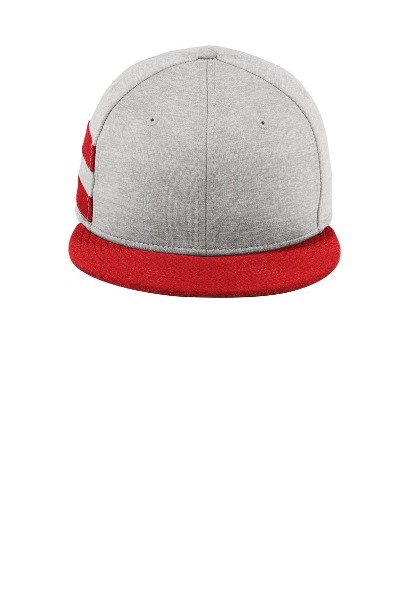 New Era ® Shadow Heather Striped Flat Bill Snapback Cap NE408 - uslegacypromotions