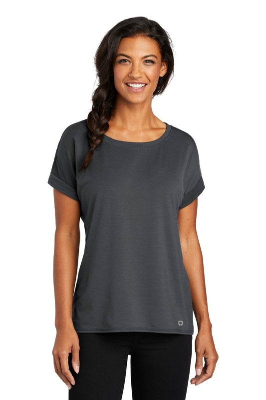 OGIO ® Ladies Luuma Cuffed Short Sleeve. LOG800 - uslegacypromotions