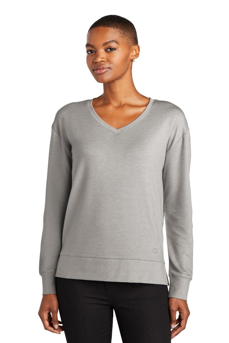 OGIO® Ladies Luuma Flex Long Sleeve V-Neck LOG825 - uslegacypromotions