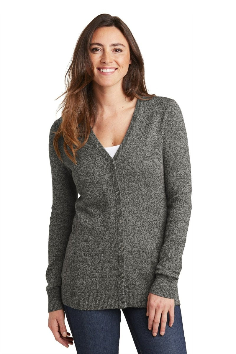 Port Authority ® Ladies Marled Cardigan Sweater. LSW415 - uslegacypromotions