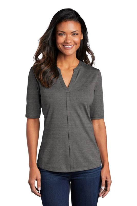Port Authority ® Ladies Stretch Heather Open Neck Top LK583 - uslegacypromotions
