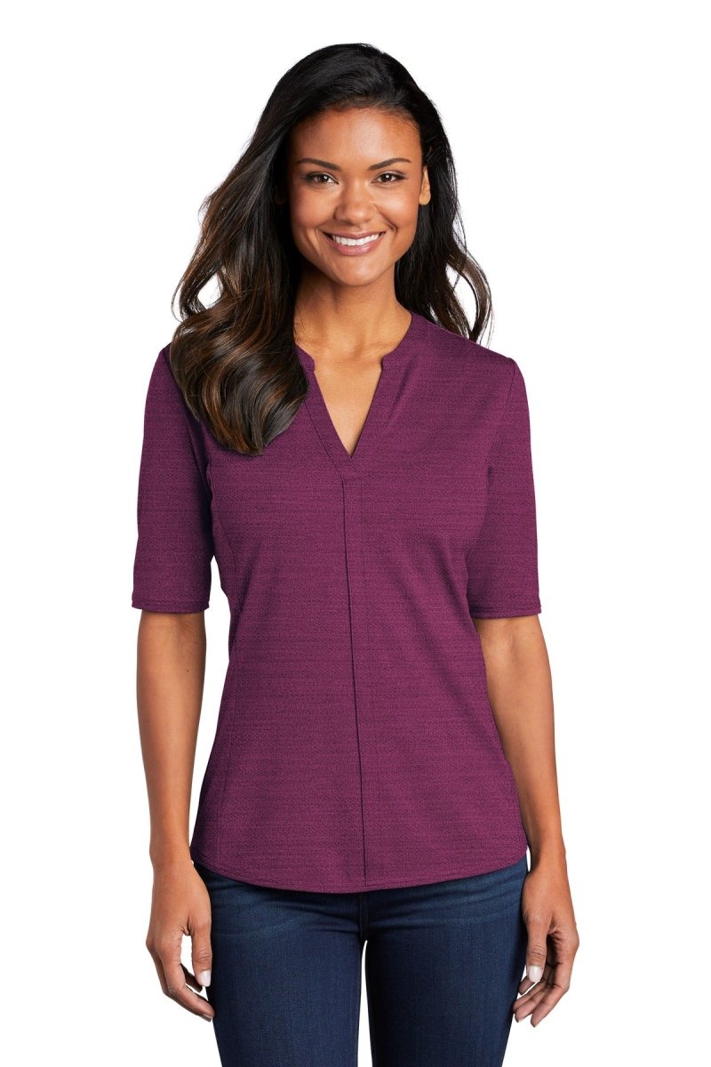 Port Authority ® Ladies Stretch Heather Open Neck Top LK583 - uslegacypromotions