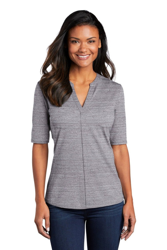 Port Authority ® Ladies Stretch Heather Open Neck Top LK583 - uslegacypromotions