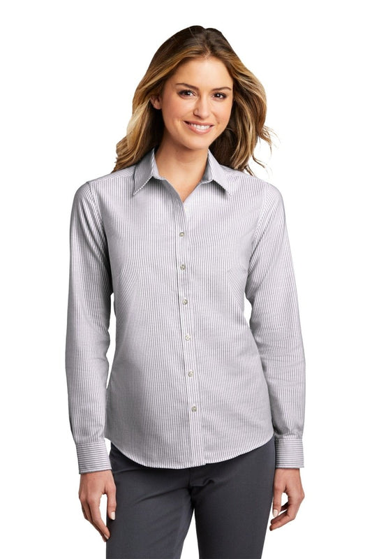 Port Authority ® Ladies SuperPro ™ Oxford Stripe Shirt. LW657 - uslegacypromotions