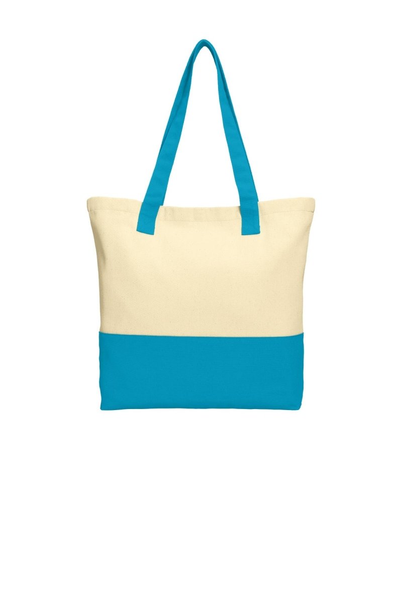 Port Authority® Colorblock Cotton Tote. BG414 - uslegacypromotions