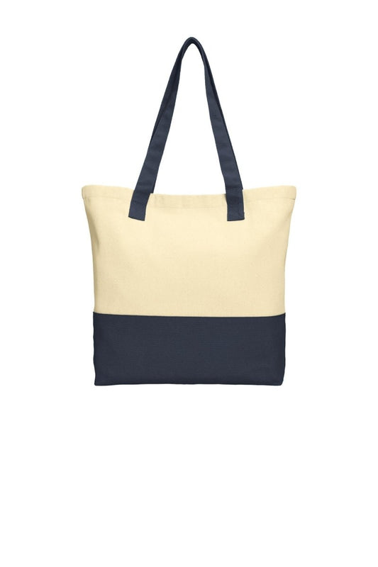 Port Authority® Colorblock Cotton Tote. BG414 - uslegacypromotions
