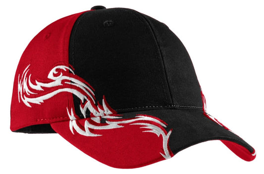 Port Authority® Colorblock Racing Cap with Flames. C859 - uslegacypromotions