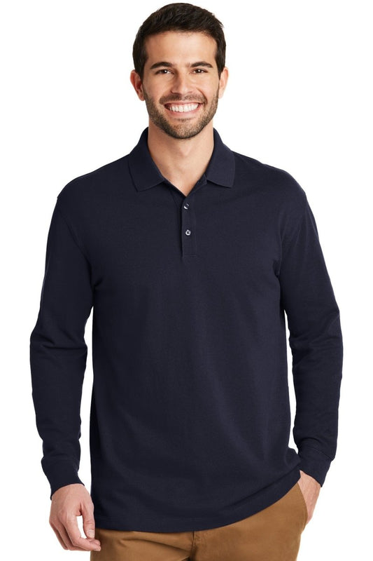 Port Authority® EZCotton® Long Sleeve Polo. K8000LS - uslegacypromotions
