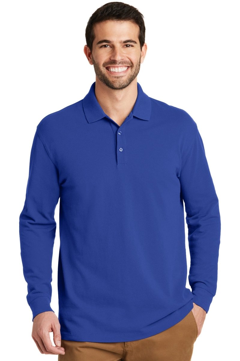 Port Authority® EZCotton® Long Sleeve Polo. K8000LS - uslegacypromotions
