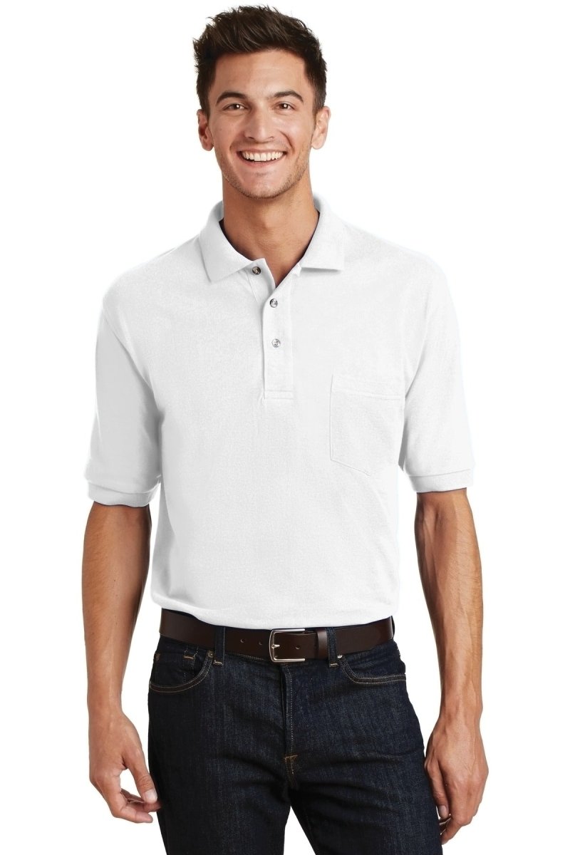 Port Authority® Heavyweight Cotton Pique Polo with Pocket. K420P - uslegacypromotions