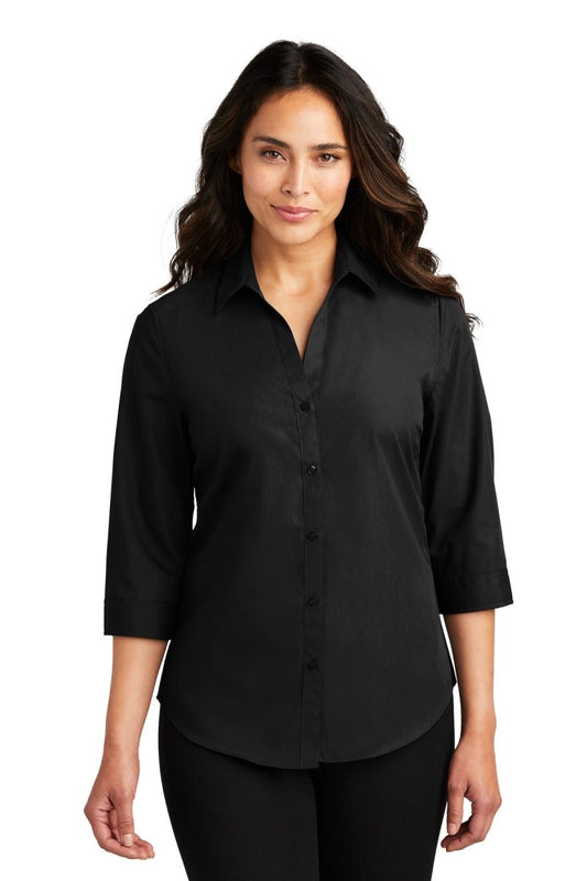 Port Authority® Ladies 3/4-Sleeve Carefree Poplin Shirt. LW102 - uslegacypromotions