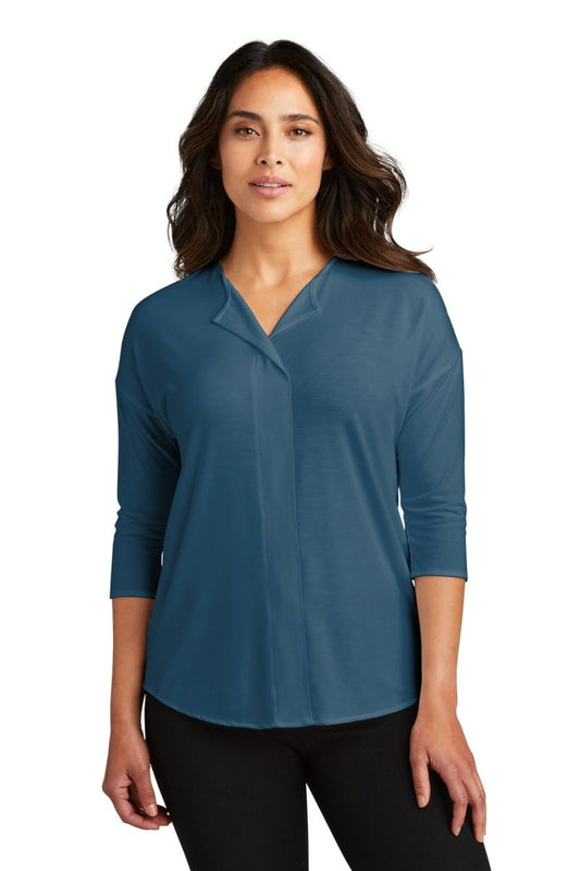 Port Authority® Ladies Concept 3/4-Sleeve Soft Split Neck Top. LK5433 - uslegacypromotions