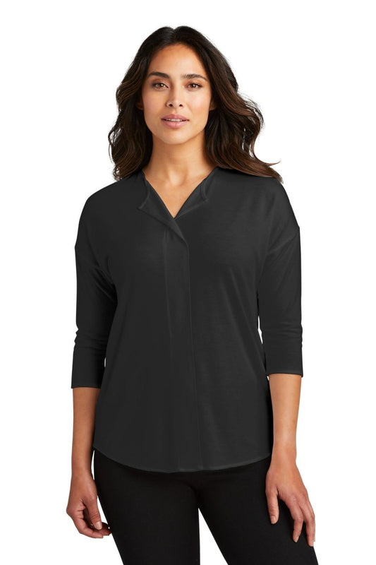 Port Authority® Ladies Concept 3/4-Sleeve Soft Split Neck Top. LK5433 - uslegacypromotions