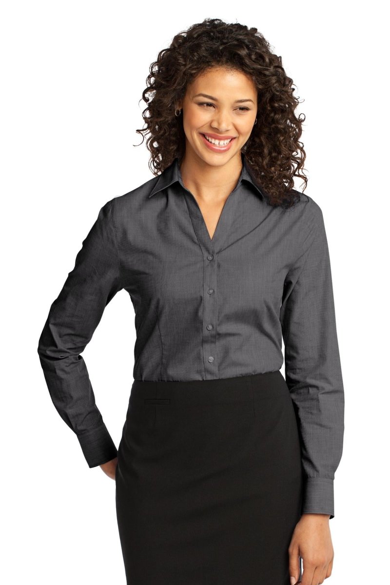 Port Authority® Ladies Crosshatch Easy Care Shirt. L640 - uslegacypromotions