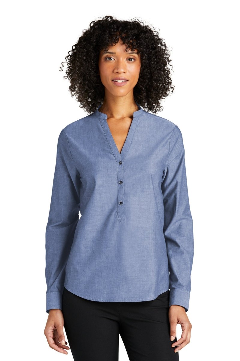 Port Authority® Ladies Long Sleeve Chambray Easy Care Shirt LW382 - uslegacypromotions