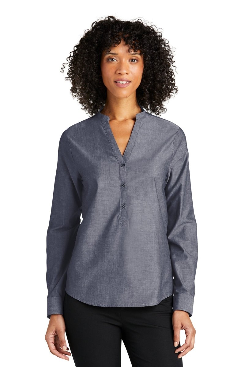 Port Authority® Ladies Long Sleeve Chambray Easy Care Shirt LW382 - uslegacypromotions