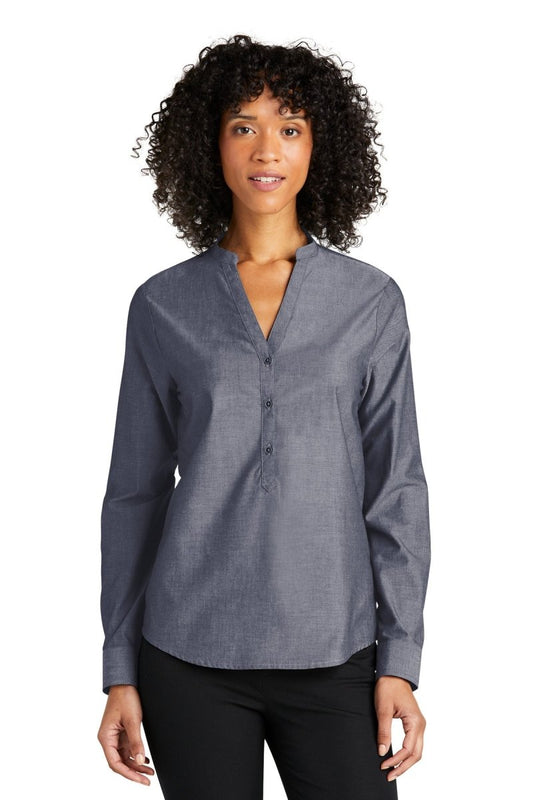 Port Authority® Ladies Long Sleeve Chambray Easy Care Shirt LW382 - uslegacypromotions