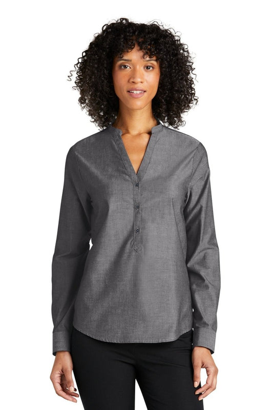 Port Authority® Ladies Long Sleeve Chambray Easy Care Shirt LW382 - uslegacypromotions