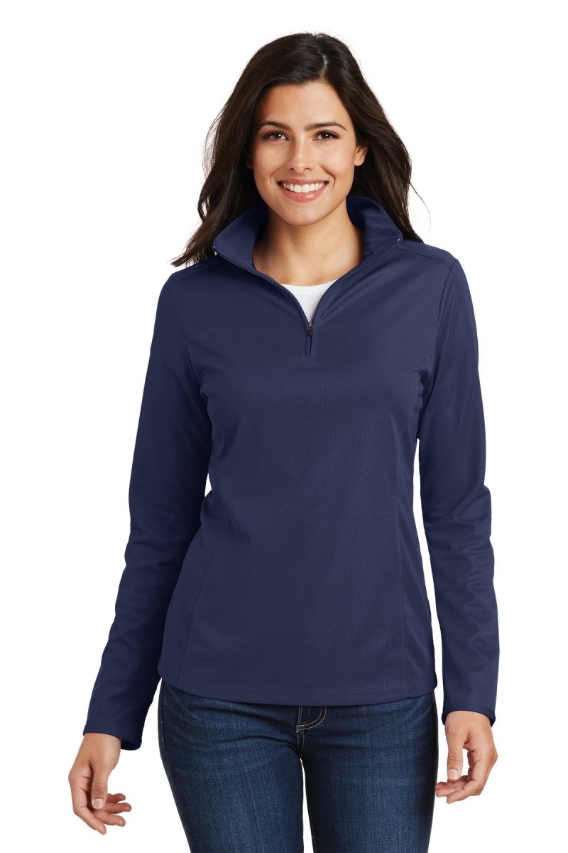 Port Authority® Ladies Pinpoint Mesh 1/2-Zip . L806 - uslegacypromotions