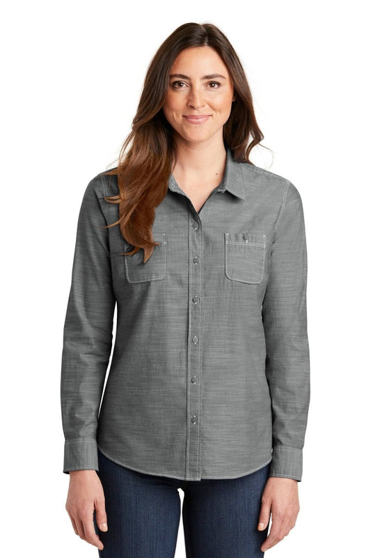 Port Authority® Ladies Slub Chambray Shirt. LW380 - uslegacypromotions