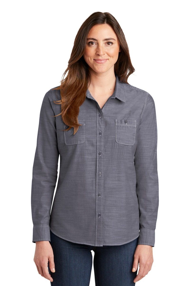 Port Authority® Ladies Slub Chambray Shirt. LW380 - uslegacypromotions