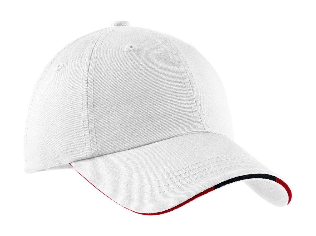 Port Authority® Sandwich Bill Cap with Striped Closure. C830 - uslegacypromotions