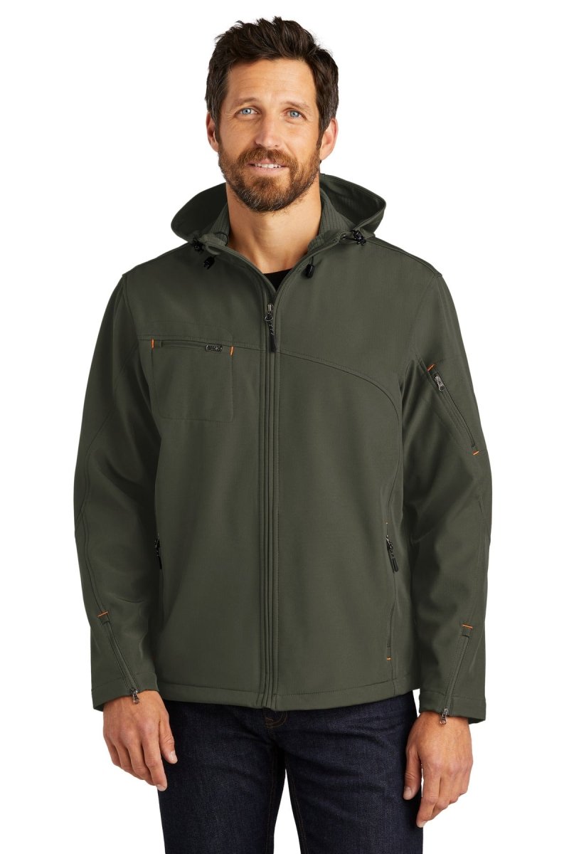 Port Authority® Textured Hooded Soft Shell Jacket. J706 - uslegacypromotions