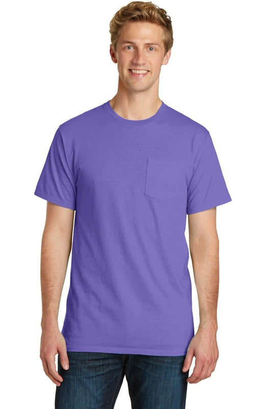 Port & Company® Beach Wash® Garment-Dyed Pocket Tee. PC099P - uslegacypromotions