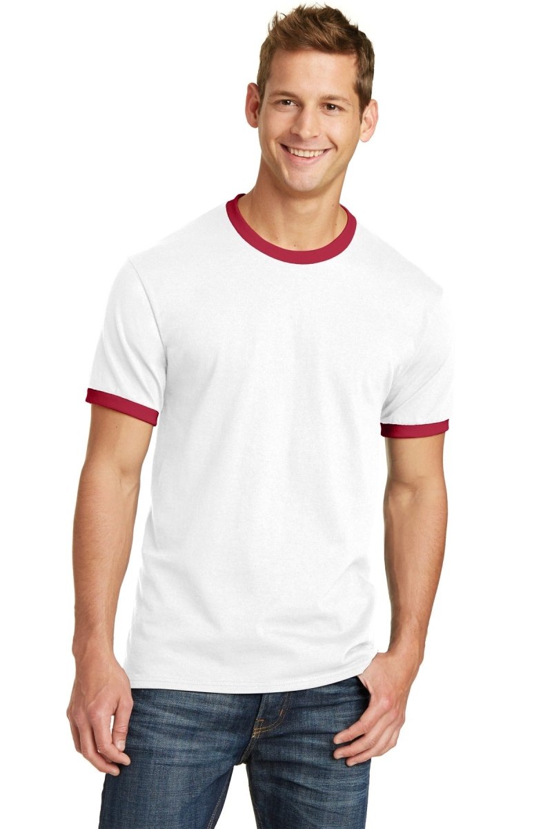 Port & Company® Core Cotton Ringer Tee. PC54R - uslegacypromotions