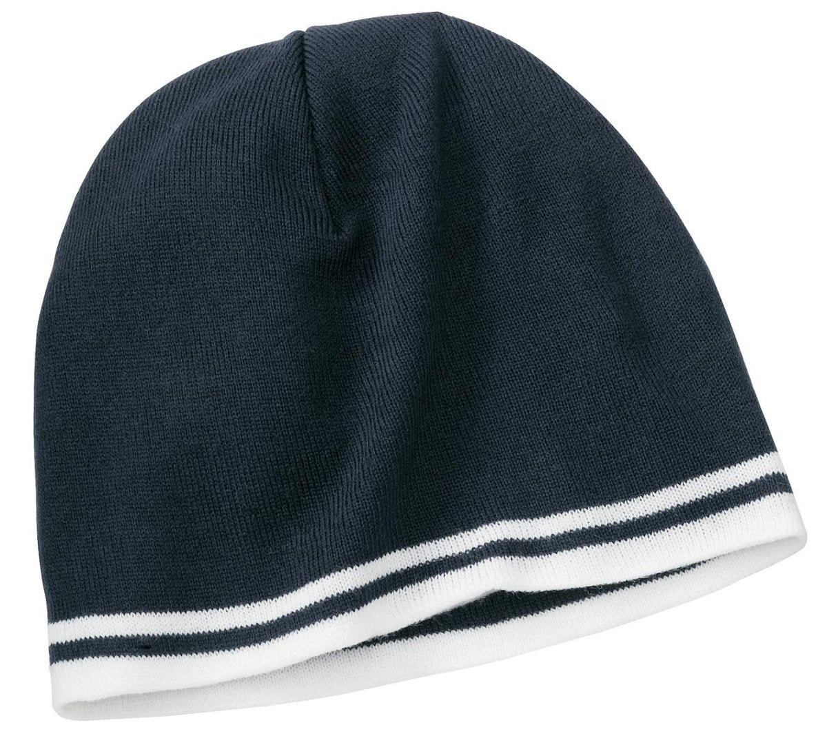 Port & Company® Fine Knit Skull Cap with Stripes. CP93 - uslegacypromotions