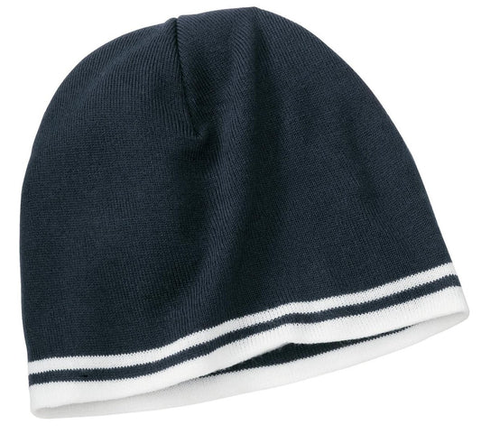 Port & Company® Fine Knit Skull Cap with Stripes. CP93 - uslegacypromotions