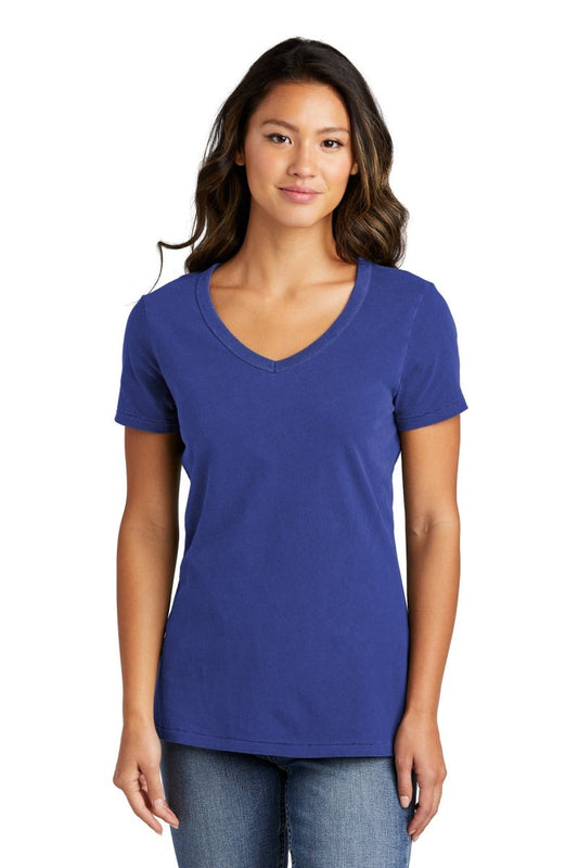 Port & Company® Ladies Beach Wash® Garment-Dyed V-Neck Tee LPC099V - uslegacypromotions
