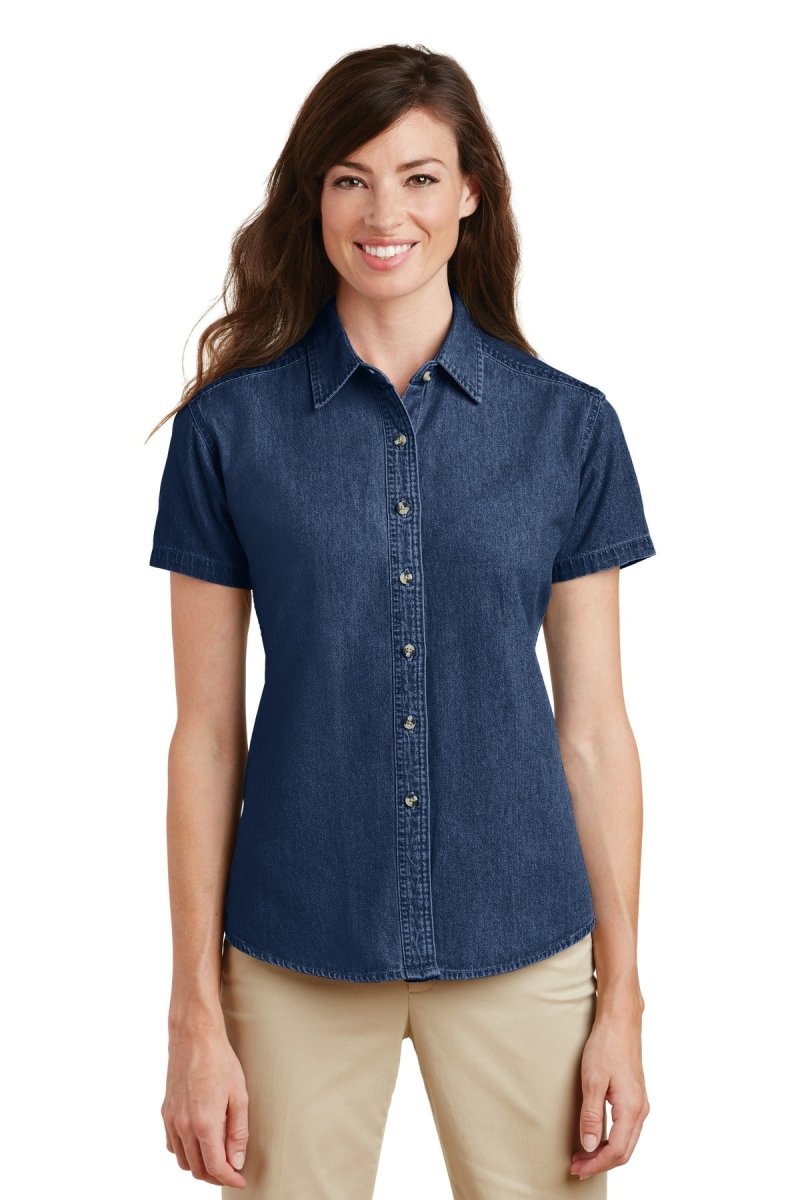 Port & Company® - Ladies Short Sleeve Value Denim Shirt. LSP11 - uslegacypromotions