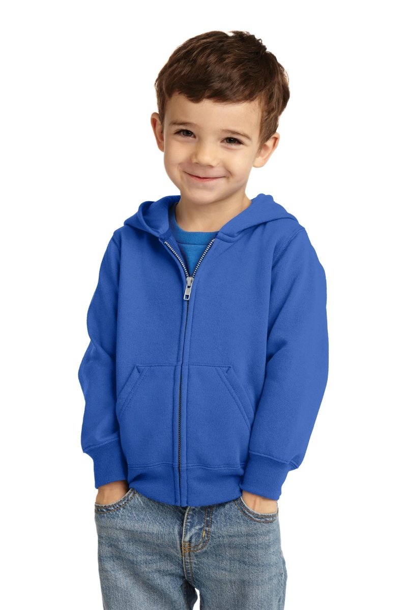 Port & Company® Toddler Core Fleece Full-Zip Hooded Sweatshirt. CAR78TZH - uslegacypromotions