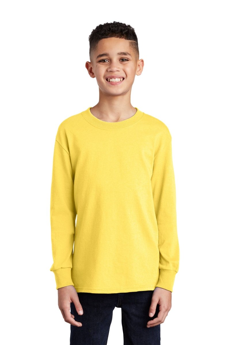 Port & Company® Youth Long Sleeve Core Cotton Tee. PC54YLS - uslegacypromotions