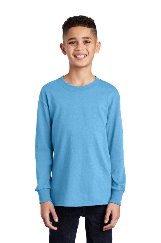 Port & Company® Youth Long Sleeve Core Cotton Tee. PC54YLS - uslegacypromotions