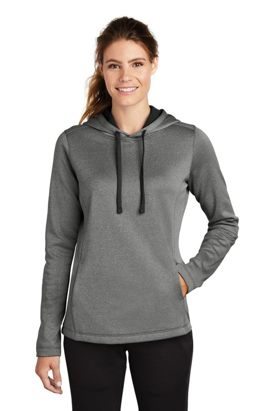 Sport-Tek ® Ladies PosiCharge ® Sport-Wick ® Heather Fleece Hooded Pullover. LST264 - uslegacypromotions