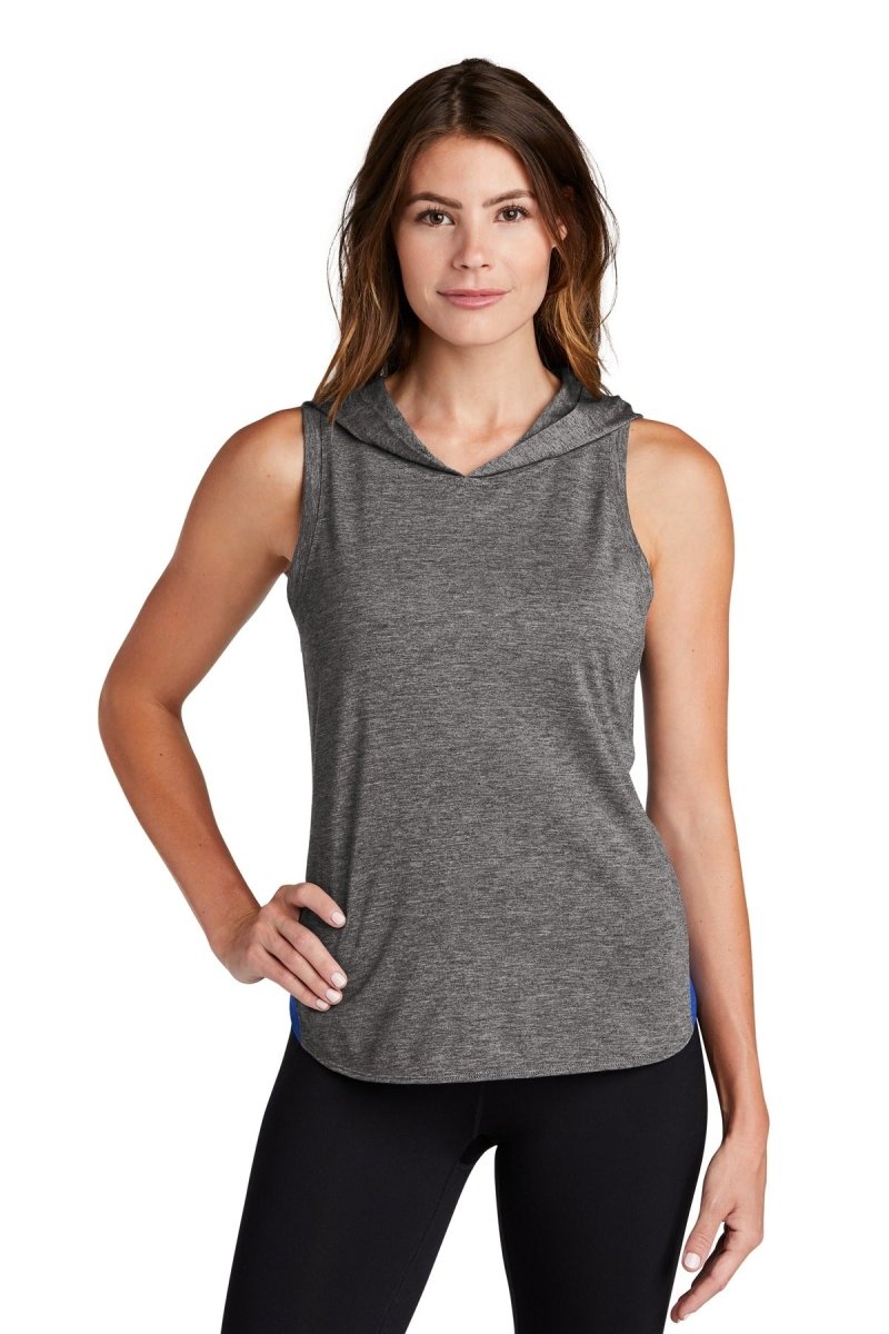 Sport-Tek ® Ladies PosiCharge ® Tri-Blend Wicking Draft Hoodie Tank. LST410 - uslegacypromotions