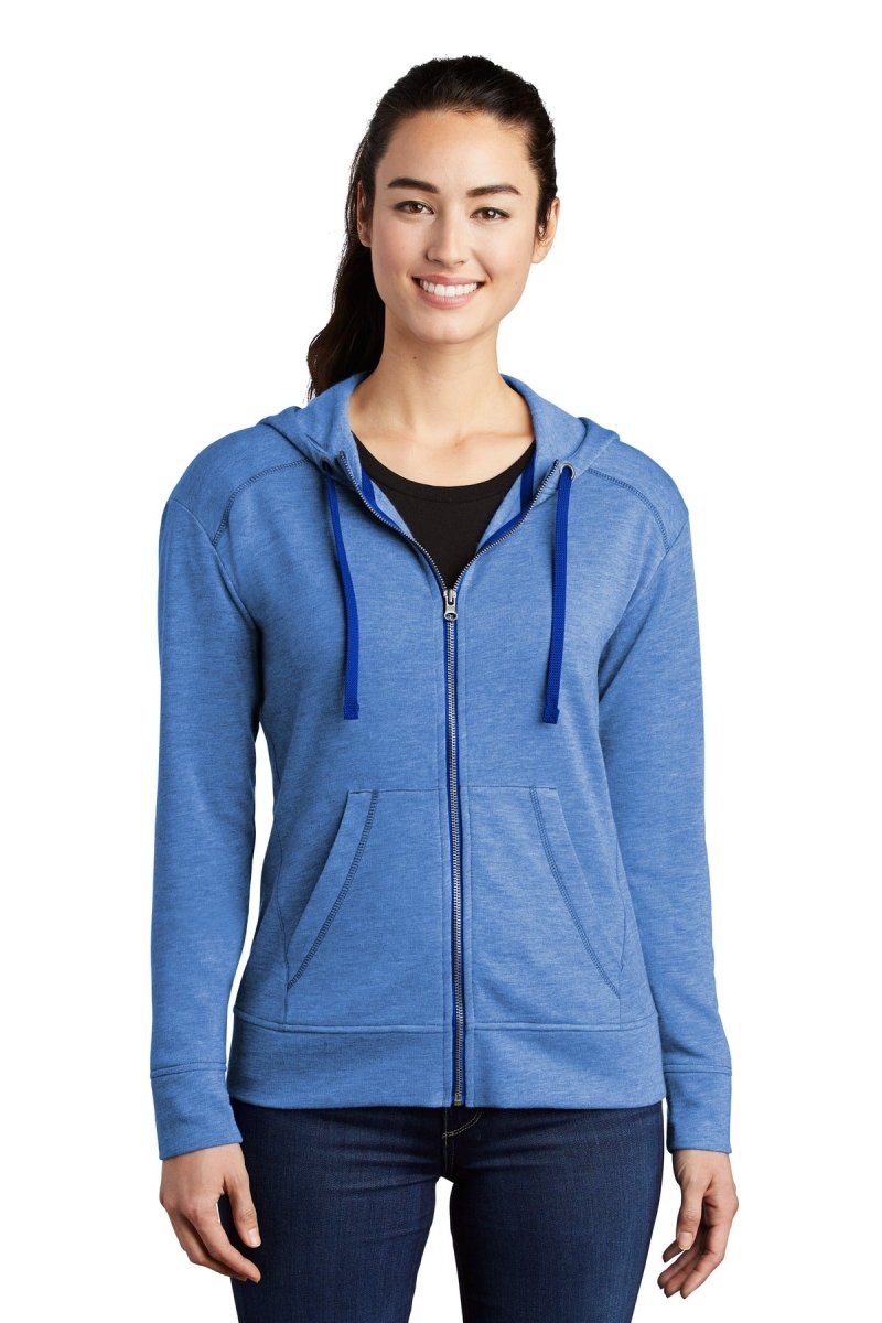 Sport-Tek ® Ladies PosiCharge ® Tri-Blend Wicking Fleece Full-Zip Hooded Jacket LST293 - uslegacypromotions