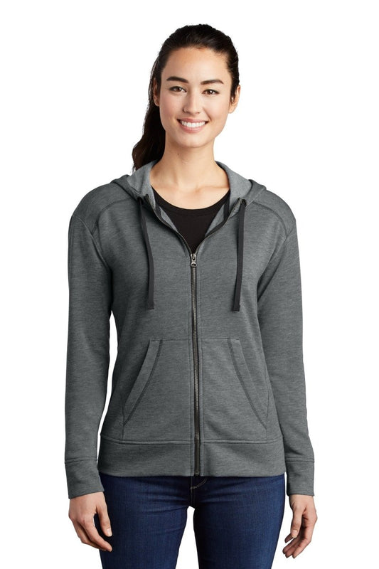 Sport-Tek ® Ladies PosiCharge ® Tri-Blend Wicking Fleece Full-Zip Hooded Jacket LST293 - uslegacypromotions