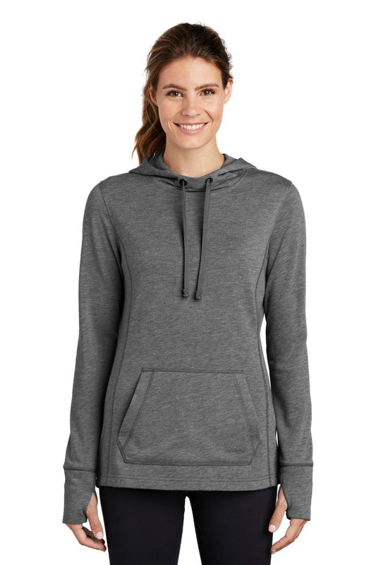 Sport-Tek ® Ladies PosiCharge ® Tri-Blend Wicking Fleece Hooded Pullover. LST296 - uslegacypromotions