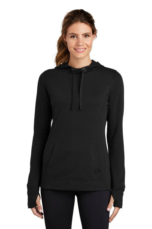 Sport-Tek ® Ladies PosiCharge ® Tri-Blend Wicking Fleece Hooded Pullover. LST296 - uslegacypromotions