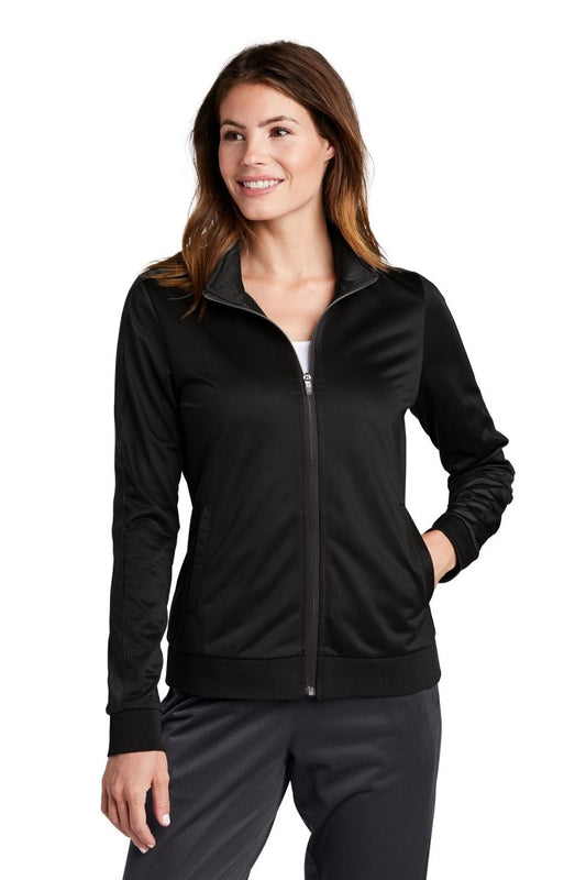 Sport-Tek ® Ladies Tricot Sleeve Stripe Track Jacket. LST94 - uslegacypromotions