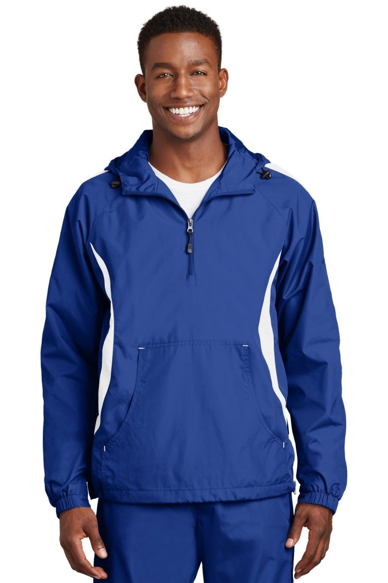 Sport-Tek® Colorblock Raglan Anorak. JST63 - uslegacypromotions