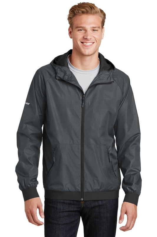 Sport-Tek® Embossed Hooded Wind Jacket. JST53 - uslegacypromotions