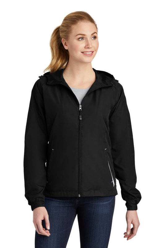 Sport-Tek® Ladies Colorblock Hooded Raglan Jacket. LST76 - uslegacypromotions