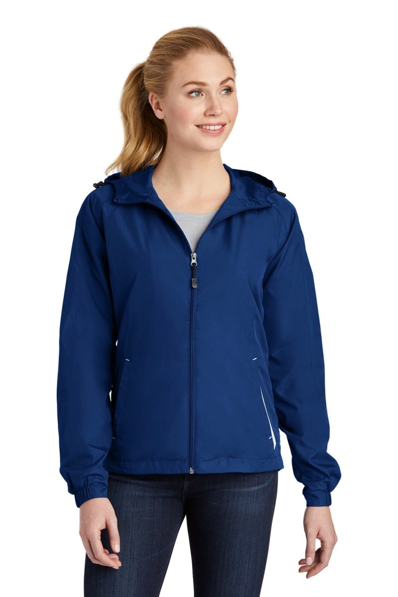 Sport-Tek® Ladies Colorblock Hooded Raglan Jacket. LST76 - uslegacypromotions