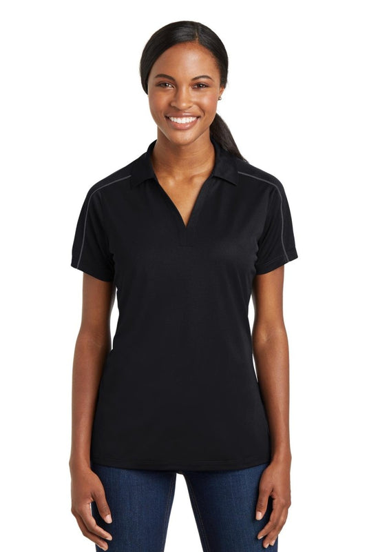 Sport-Tek® Ladies Micropique Sport-Wick® Piped Polo. LST653 - uslegacypromotions