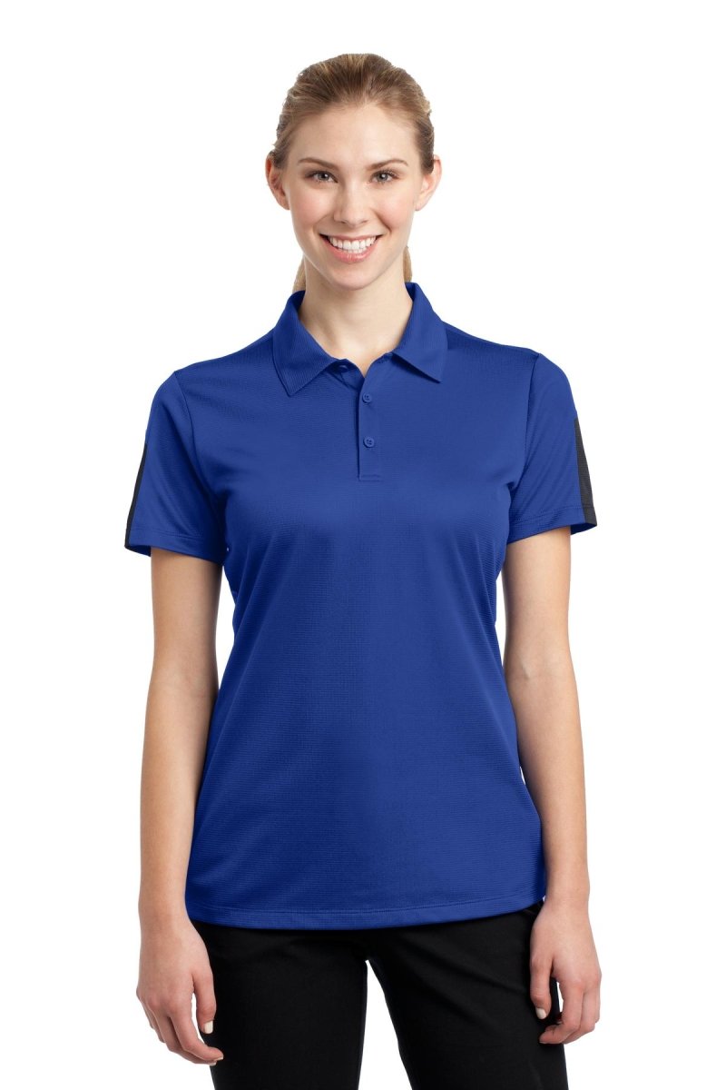 Sport-Tek® Ladies PosiCharge® Active Textured Colorblock Polo. LST695 - uslegacypromotions