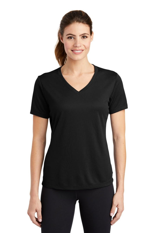 Sport-Tek® Ladies PosiCharge® RacerMesh® V-Neck Tee. LST340 - uslegacypromotions